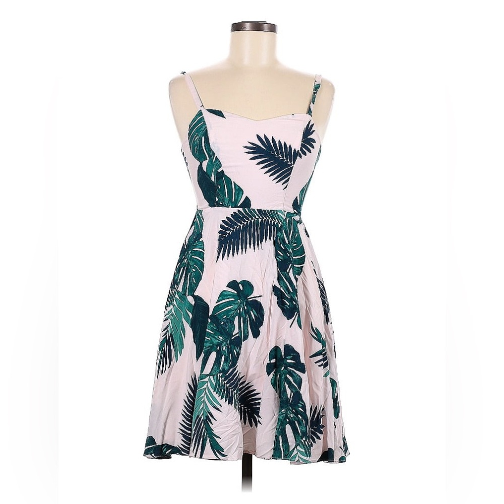 Pink and green summer dress